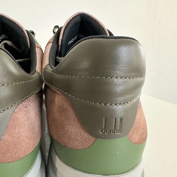 Dunhill Radial Runner Sneakers Leather Brown Green Mesh Italy Men\'s EU 43 US 10 main image 6